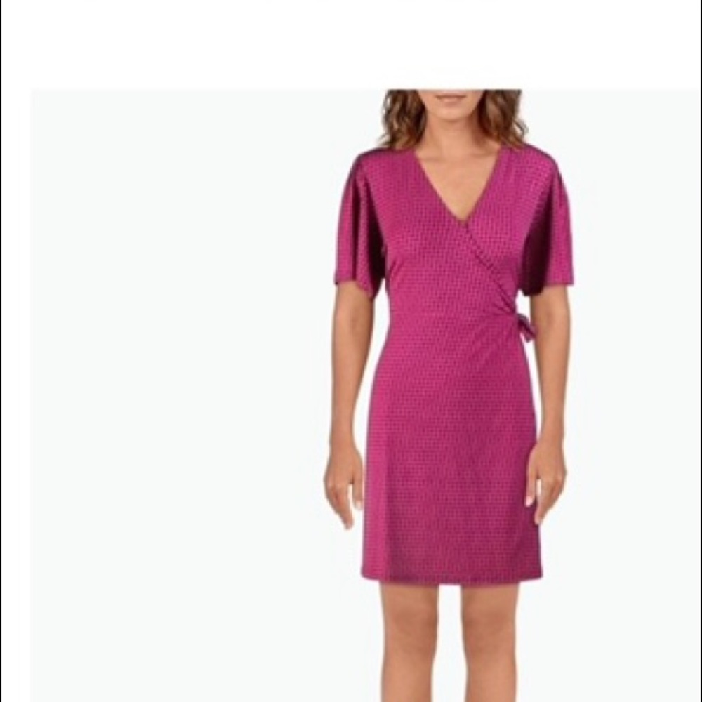 Michael Kors wrap dress deep fushsia Sz L